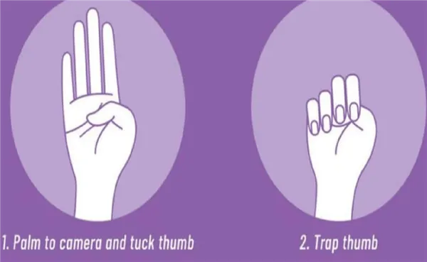 Изображение того, как сделать сигнал рукой, когда в беде